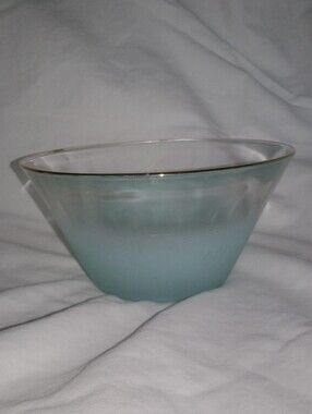 Vintage Blendo Aqua Blue Glass Replacement Dip Bowl Retro